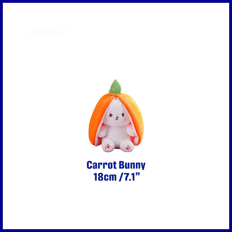 18cm Carrot Reversible Bunny Plushie