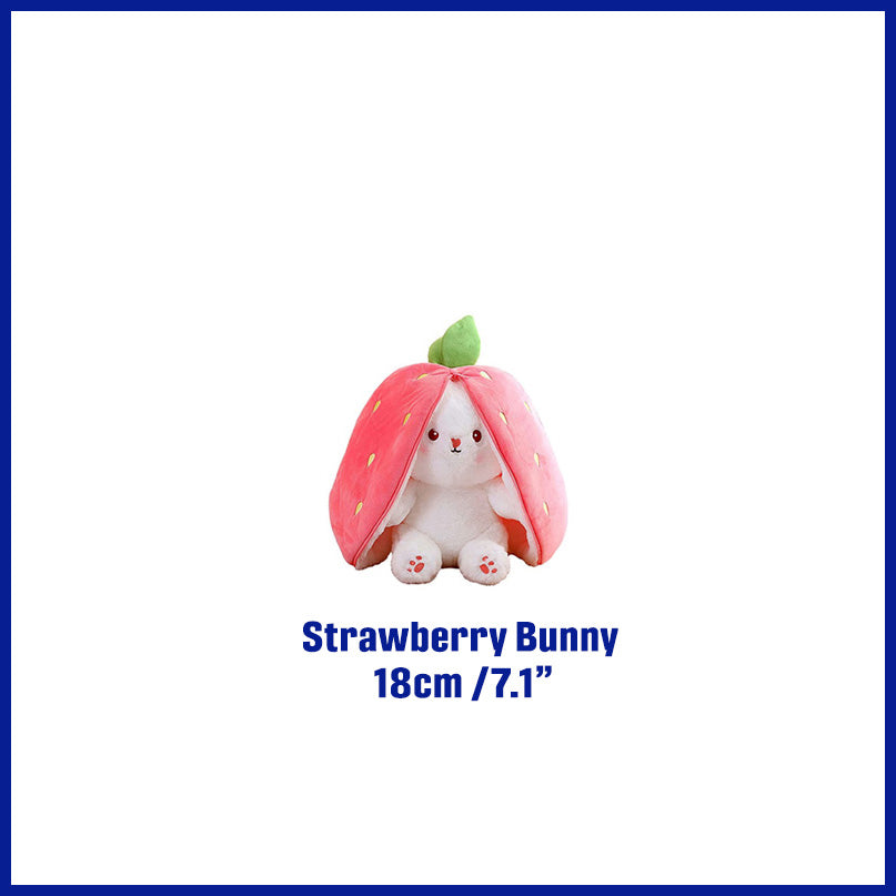 18cm Strawberry Reversible Bunny Plushie