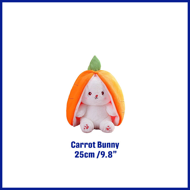 25cm Carrot Reversible Bunny Plushie