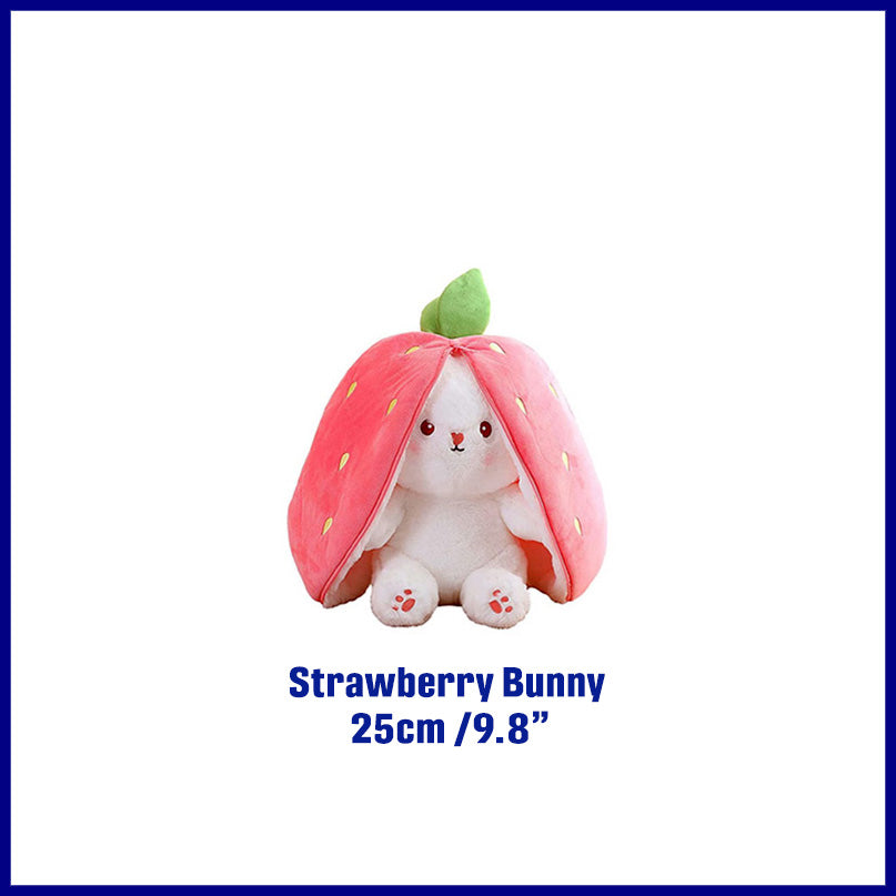 25cm Strawberry Reversible Bunny Plushie