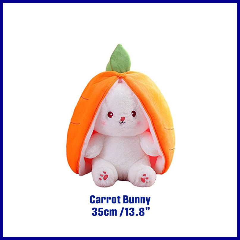 35cm Carrot Reversible Bunny Plushie