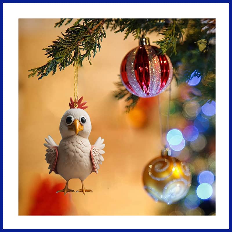 Festive Rooster Ornaments Style 2