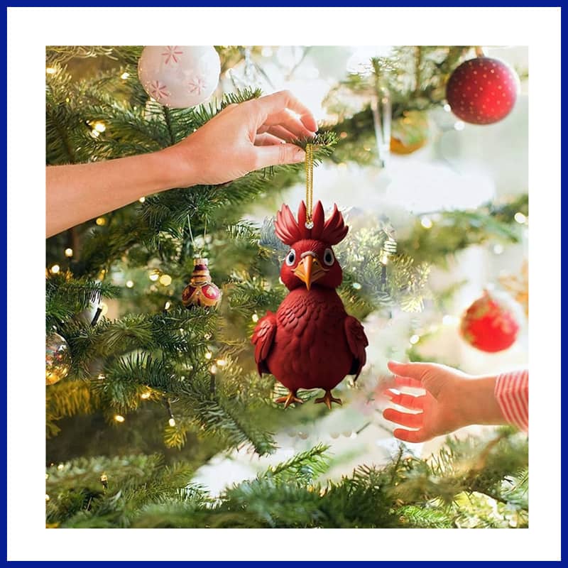 Festive Rooster Ornaments Style 4