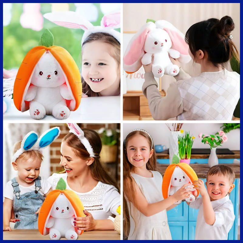 Kids with their cherished Bunny Plushies