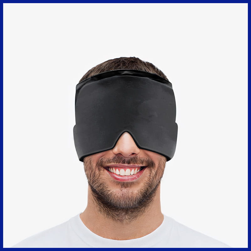 Man Wearing Cooling Therapy Cap