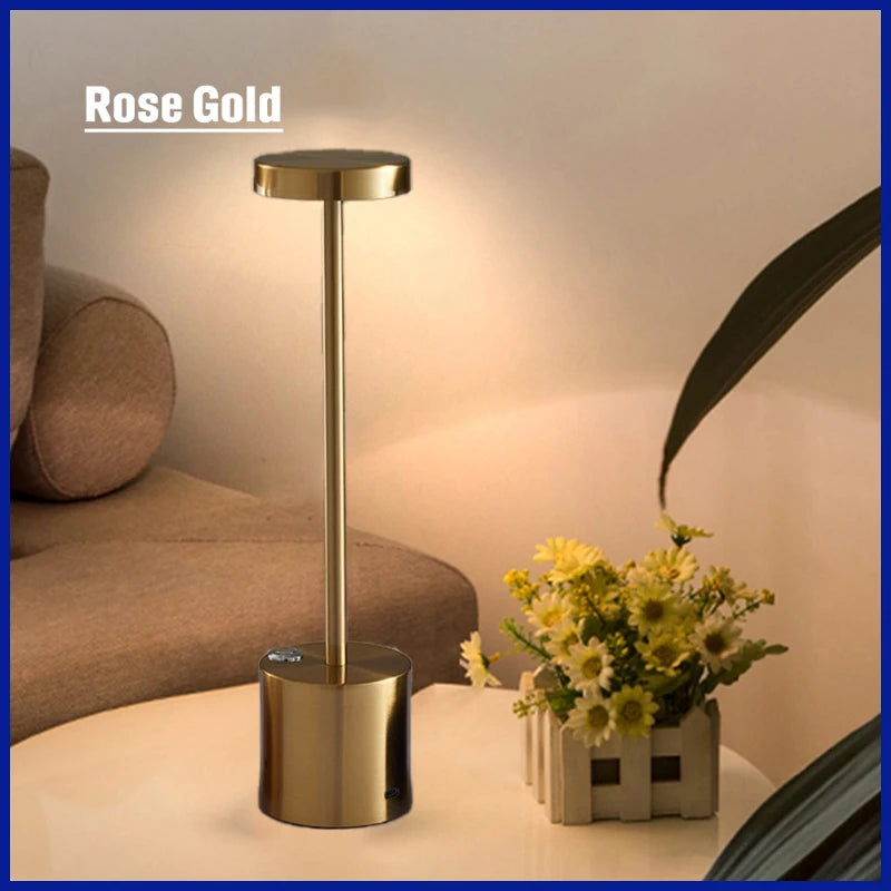 Rose Gold Dimmable LED Desk Lamp