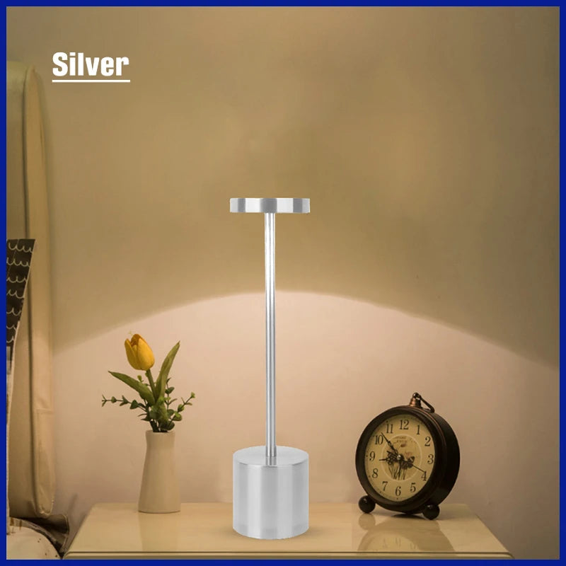 Silver Dimmable LED Desk Lamp