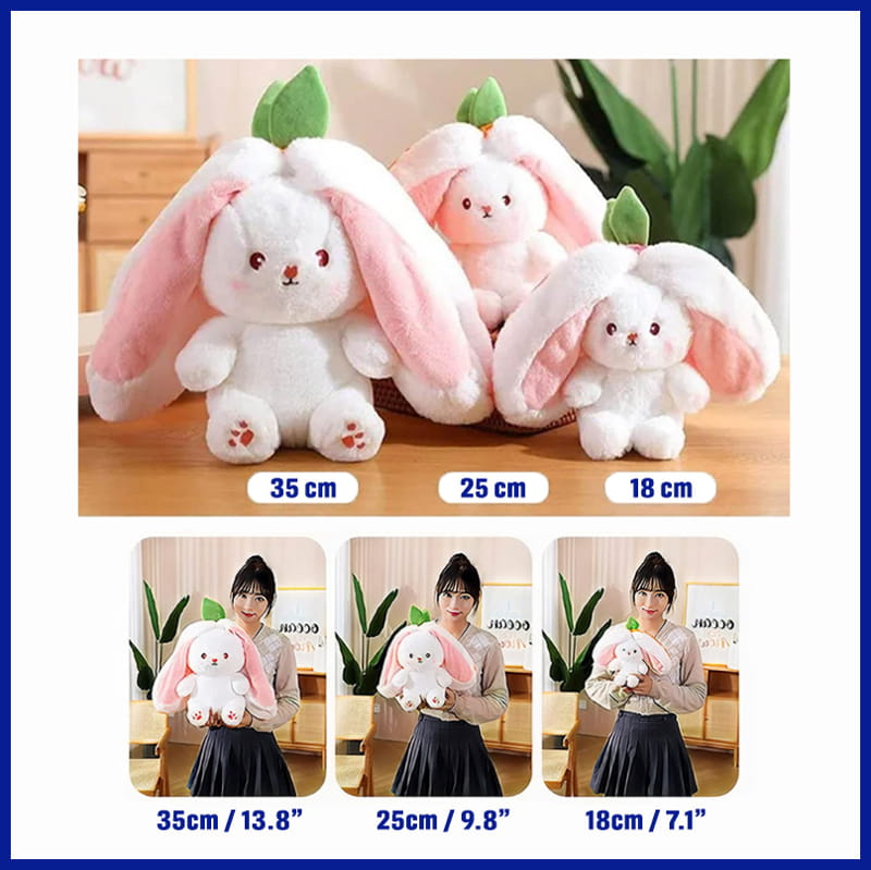 Three sizes of adorable Bunny Plushies