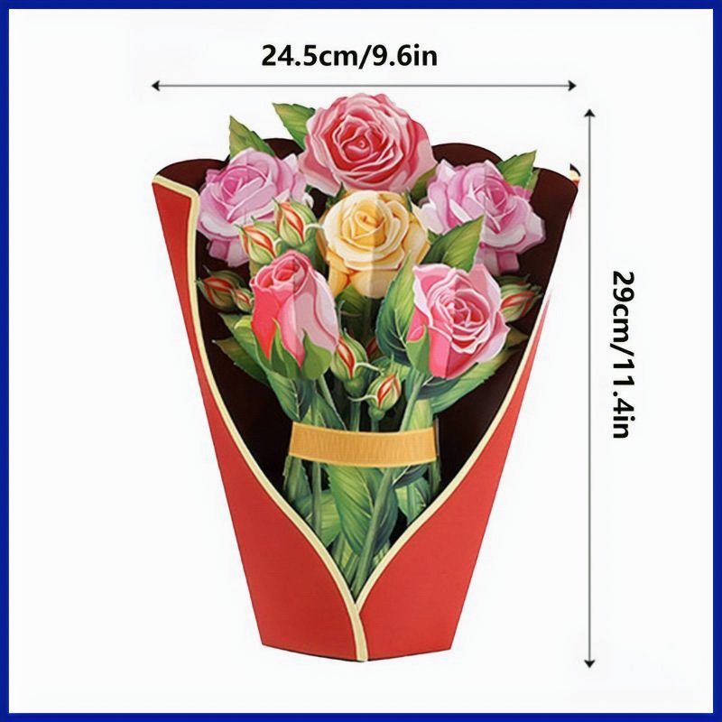 Vibrant 3D Bouquet Size