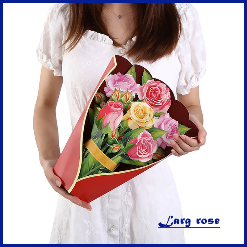 Vibrant Larg Rose 3D Bouquet