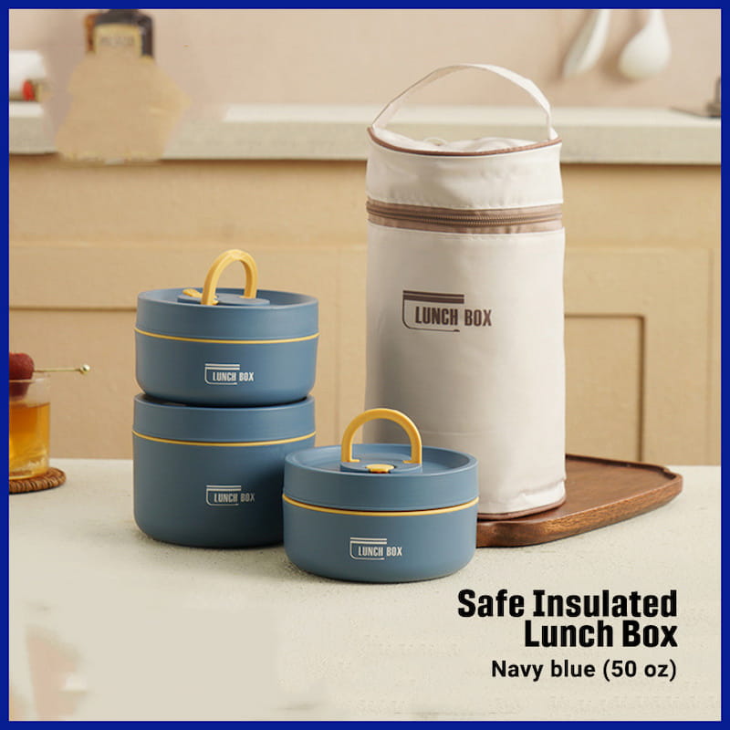 Blue 3-Piece Lunch Box Set
