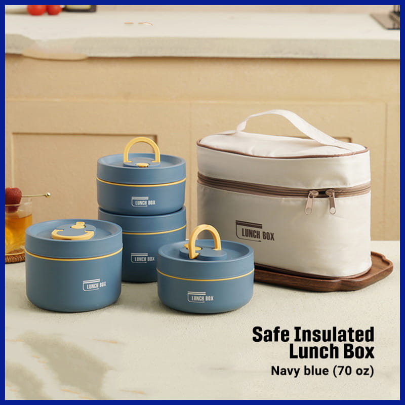 Blue 4-Piece Lunch Box Set