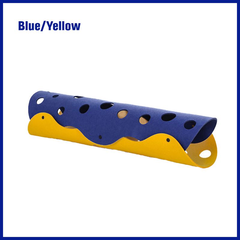 Blue & Yellow Felt Cat Tunnel