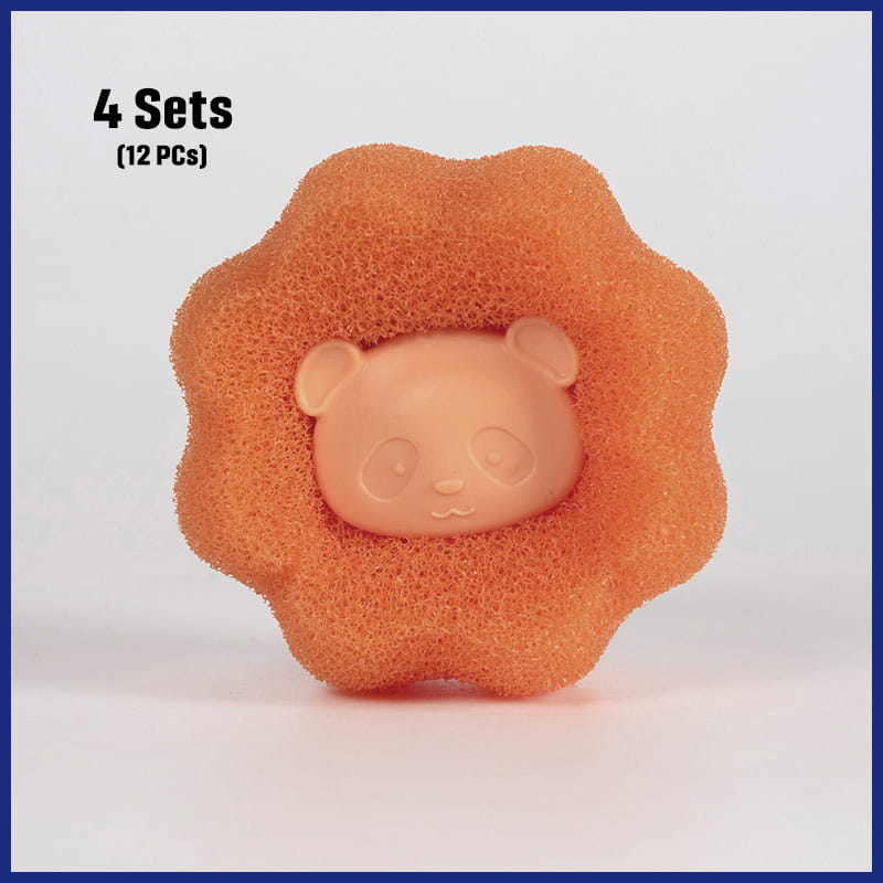 Orange anti-tangle laundry balls set of twelve