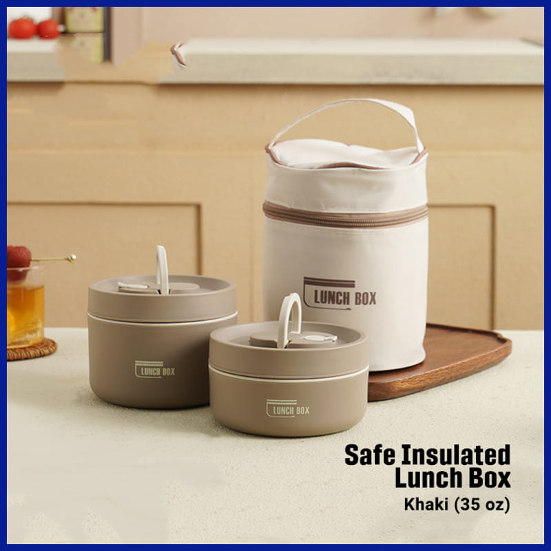 Khaki 2-Piece Lunch Box Set