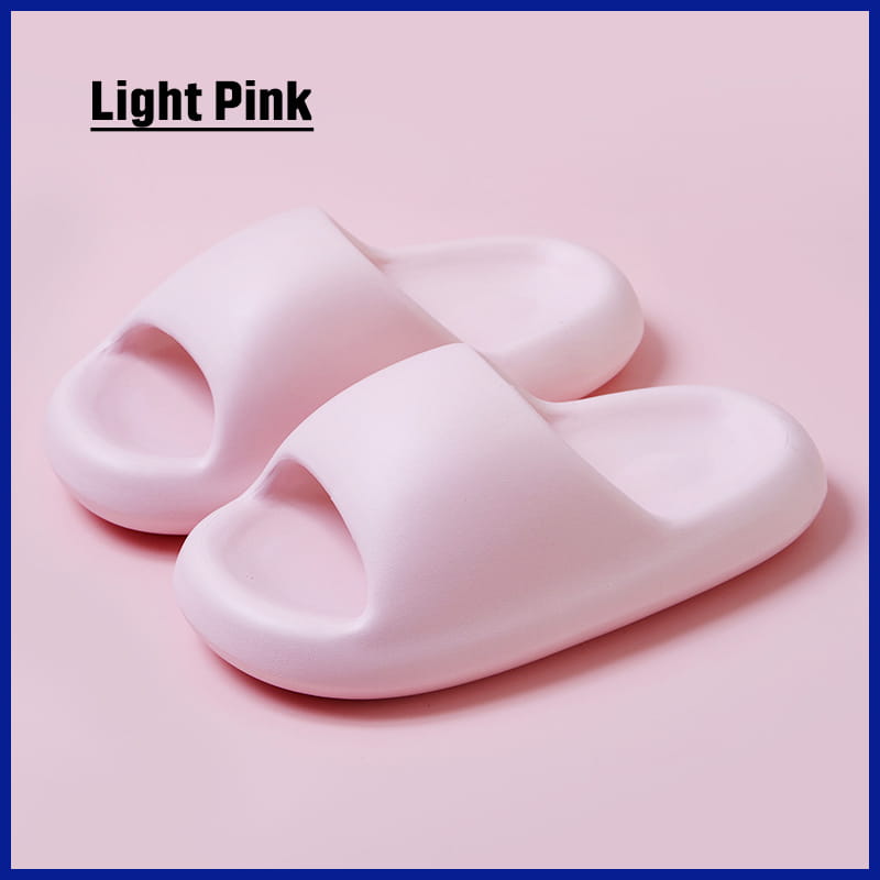 Light pink soft beach slippers