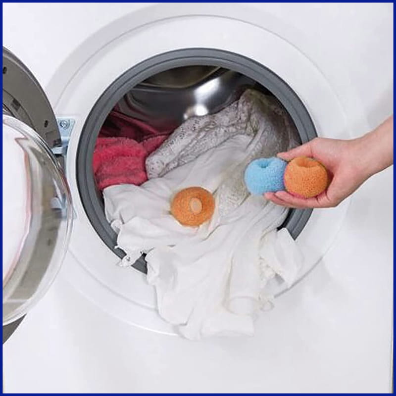 Tangle-free laundry balls in motion