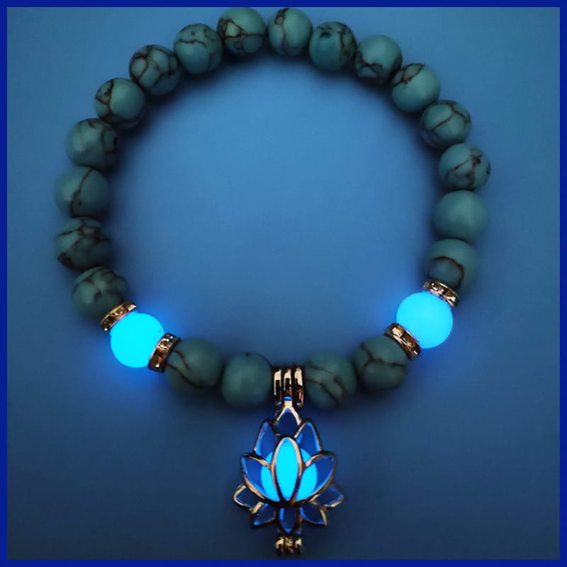 Blue Luminous Hematite Bracelet