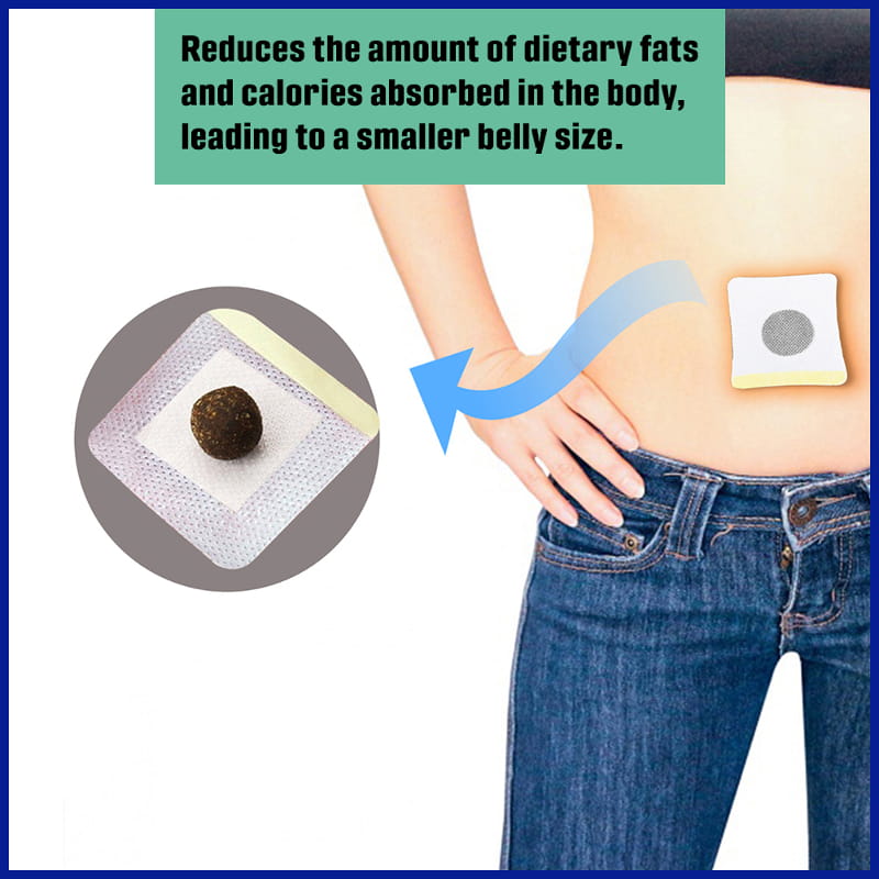 Woman Applying Rapid Belly Fat Pill on Navel
