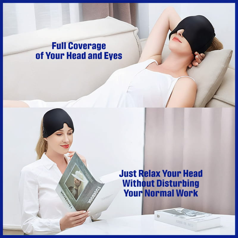 Woman Relaxing in Cooling Therapy Cap